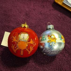 1978 Garfield Holiday Ornament Set - Red and Silver By Paws
